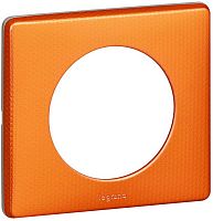 Рамка универсальная Legrand Celiane 1-м. металл оранж пунктум картинка